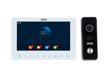 AT-I-K711F/T White Комплект: видеодомофон FHD и видеопанель FHD Фото