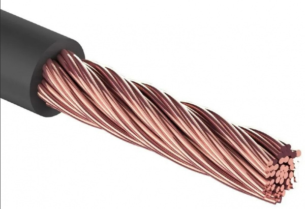 Кабель питания силовой REXANT 1х10 мм², черный, ø7,5 мм, бухта 50 м Фото