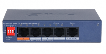 DH-CS4005-4ET1GT-60 4-портовый PoE коммутатор с функцией облачного управления Фото