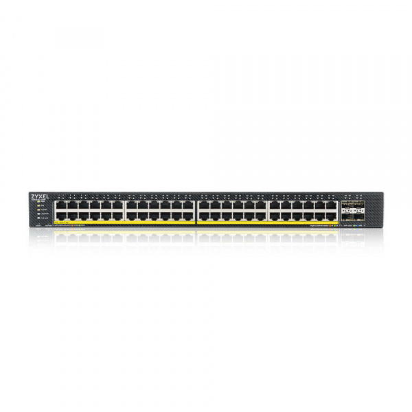 XGS1935-52HP, 52 Port Smart Managed PoE Switch, 48x Gigabit PoE and 4x 10G SFP+, hybrid mode, standa 48-портовый гигабитный Smart L3 Lite PoE коммутатор с 4 аплинками 10G Фото