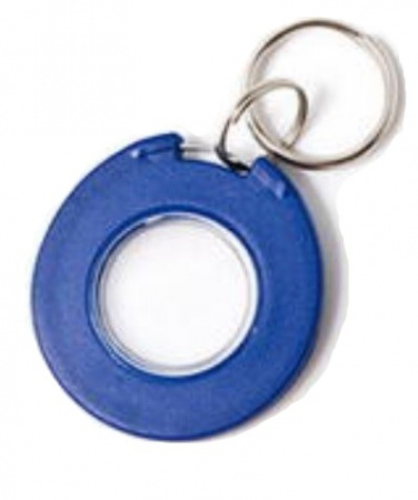 Брелок Mifare IL-08MBT, 1K,  с кольцом, синий с прозрачной серединой Фото