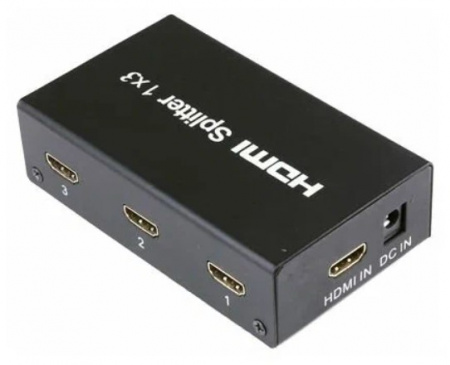 Делитель гнездо HDMI на 3 гнезда HDMI, металл  REXANT Фото