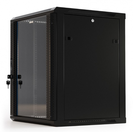 Hyperline TWB-1866-GP-RAL9004 Шкаф настенный 19-дюймовый (19