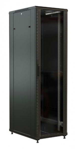 WR-TT-3768-AS-RAL9004 Шкаф напольный 19-дюймовый, 37U, 1833х600х800 мм (ВхШхГ) Фото