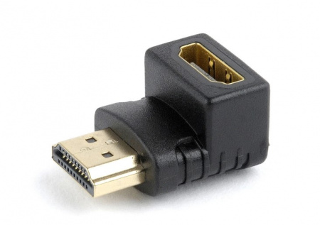 Переходник HDMI-HDMI Cablexpert A-HDMI90-FML, 19F/19M, угловой  соединитель 90 градусов, золотые раз Фото