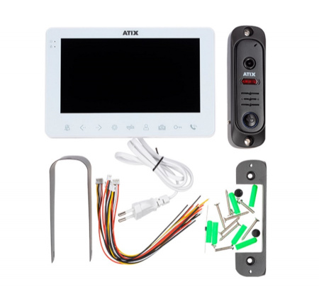 AT-I-K710C/T White Комплект: видеодомофон СVBS и видеопанель СVBS Фото