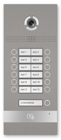 BI-12FB SILVER Вызывная панель на 12 абонентов Фото