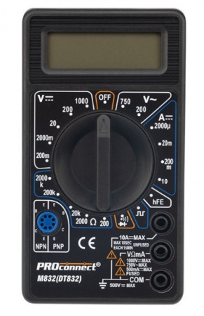 Портативный мультиметр M832 (DT832) PROconnect Фото