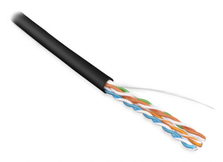 Кабель витая пара Hyperline Cat5e U/UTP, UUTP4-C5E-S24-IN-LSZH-BK-305, (305 м) неэкранированная Фото
