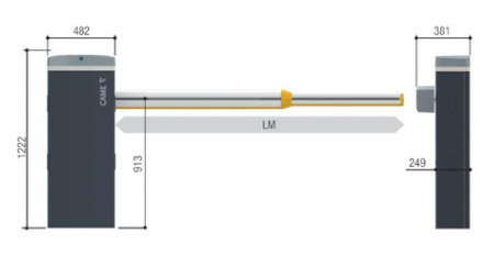 GGT80AGS - Тумба шлагбаума из оцинкованной и окрашенной стали Фото