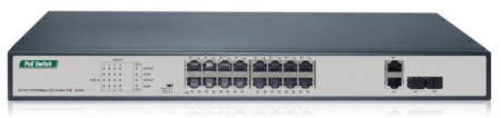 TSn-16P18UC 18 портовый PoE-коммутатор с 16 портами PoE Фото