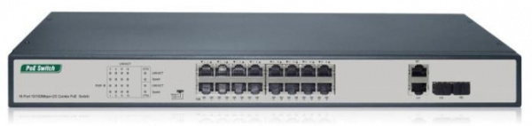 TSn-16P18UC 18 портовый PoE-коммутатор с 16 портами PoE Фото