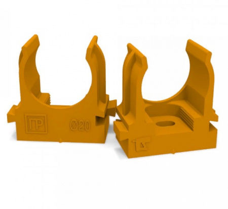 Крепёж-клипса для труб АБС-пластик бук d20 мм (100шт) Промрукав Фото