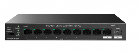 TEG1110PF-8-120W 10-портовый неуправляемый PoE-коммутатор Фото