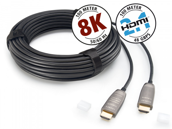 HDMI кабель оптический 2.1 Vention Optical Fiber 8K-4K HDR 20 м Фото