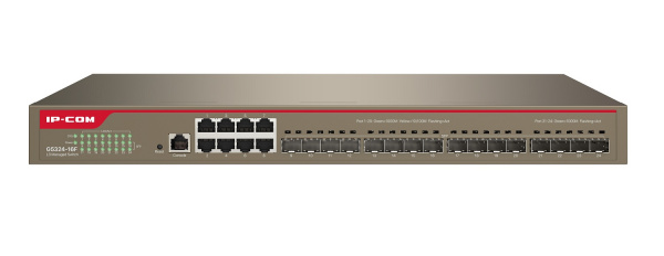 G5324-16F Управляемый L3 коммутатор IP-COM с 8 Ethernet портами 10/100/1000 Мбит/с, 16 SFP 1000 Мбит/с Фото