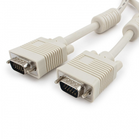 Кабель VGA Premium Cablexpert CC-PPVGA-15M, 15M/15M, 15м, двойной экран, феррит.кольца, пакет Фото Кабель VGA Premium Cablexpert CC-PPVGA-15M, 15M/15M, 15м, двойной экран, феррит.кольца, пакет Фото