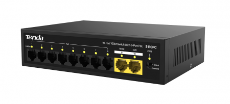 S110PC 10-портовый PoE-коммутатор 100M Lite с 8-портовым PoE Фото