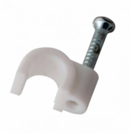 Крепеж кабеля круглый 6 мм, белый (упак. 50 шт)  REXANT Фото