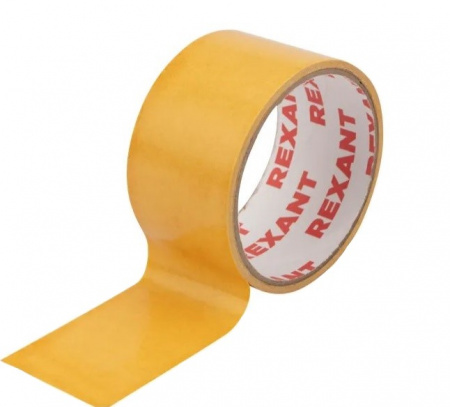 Двухсторонний скотч REXANT, тканевая основа 38 мм, ролик 5 м Фото
