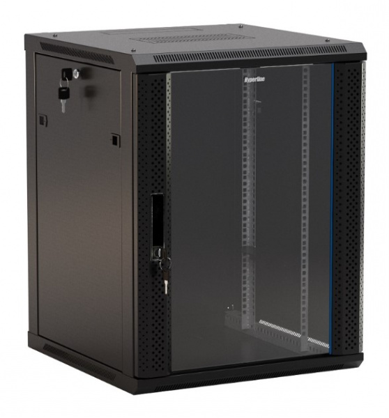Hyperline TWB-1566-GP-RAL9004 Шкаф настенный 19-дюймовый (19