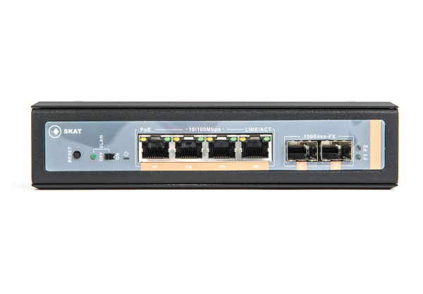 SKAT PoE-IN-4E-2S Коммутатор с питанием по PoE Фото