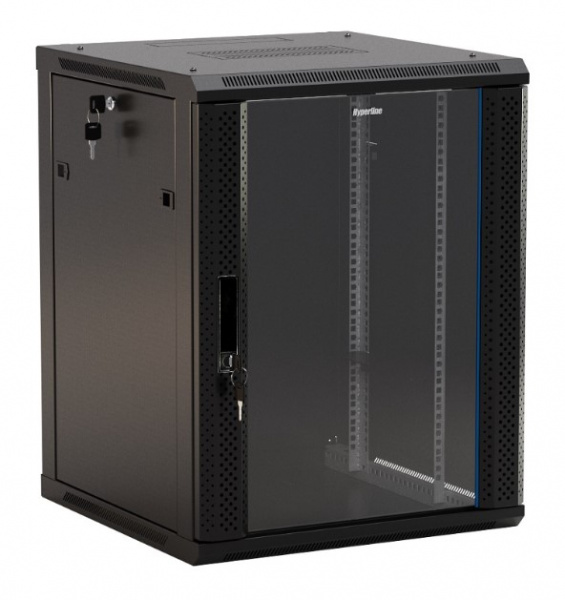 Hyperline TWB-1245-GP-RAL9004 Шкаф настенный 19-дюймовый (19