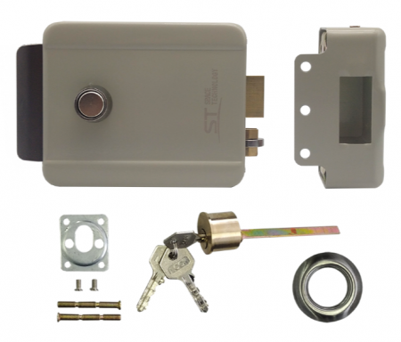 ST-EL-04(N/1C/B/PS)(СЕРЫЙ) Замок электромеханический Фото