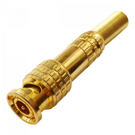 РАЗЪЕМ TS BNC GOLD штекер под винт с пружиной, металл Фото